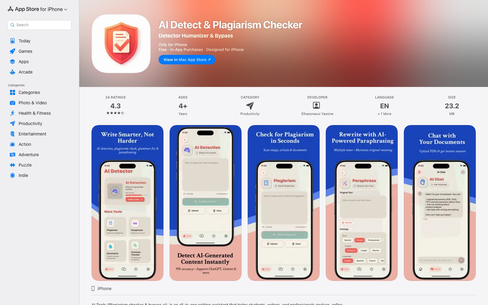 AI Detect Plagiarism Checker homepage preview