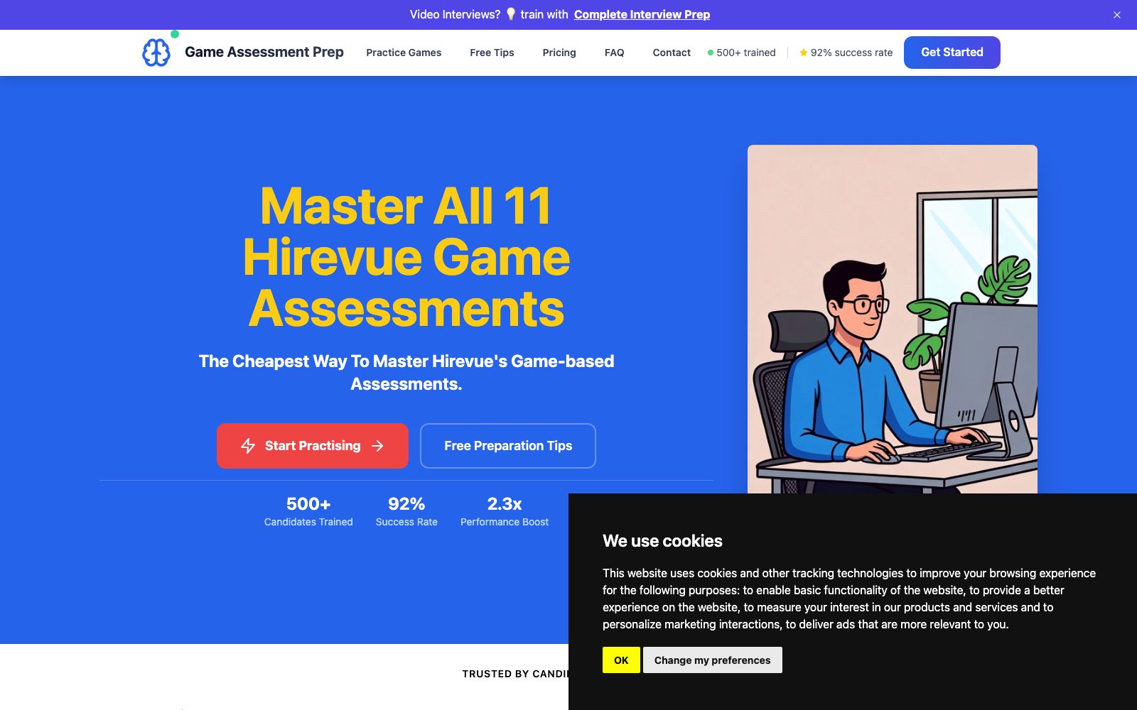 Game Assessment Prep homepage preview