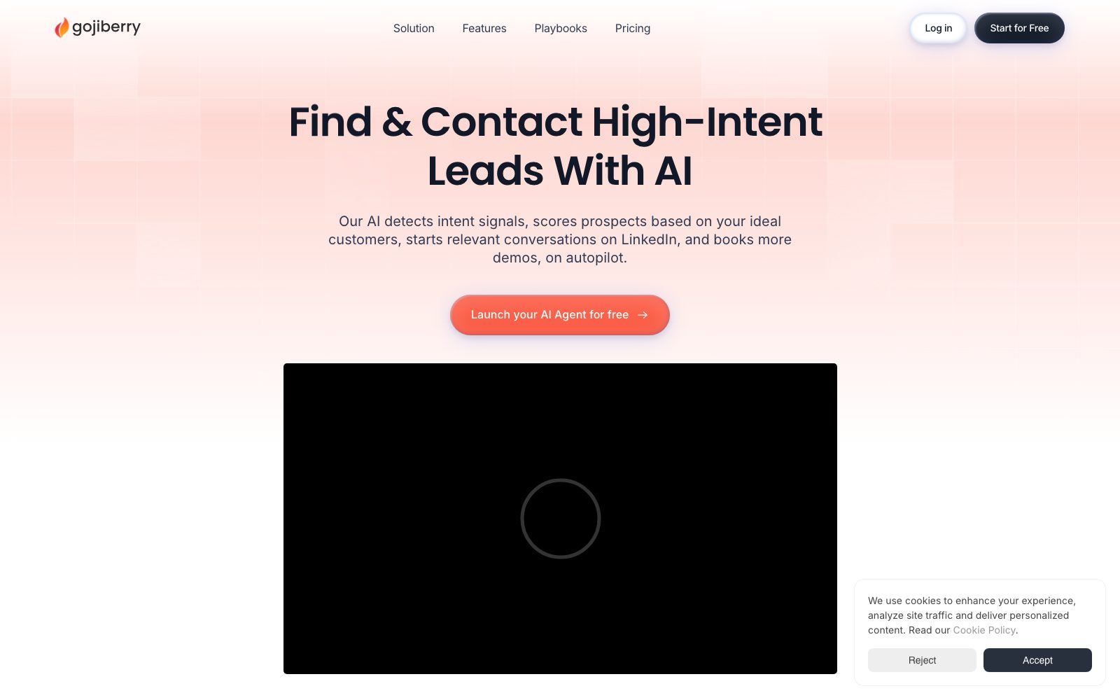 GojiBerry AI homepage preview