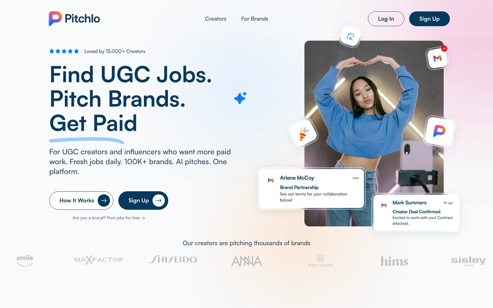 Pitchlo homepage preview
