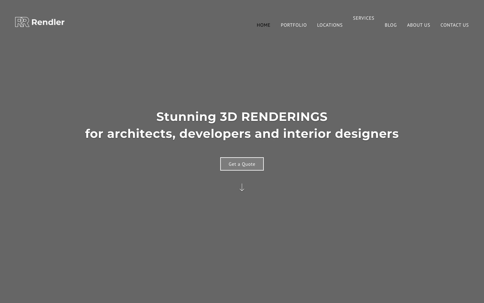 Rendler Studio homepage preview