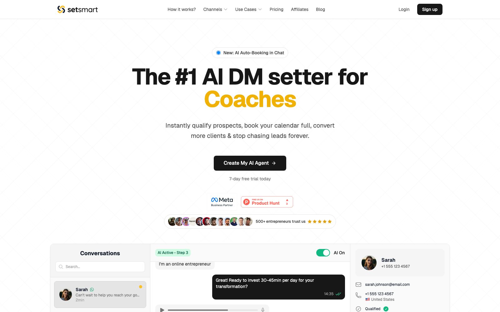 SetSmart homepage preview